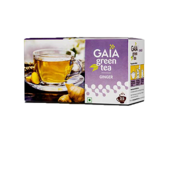 Gaia Green Tea Ginger 25 Tea Bags